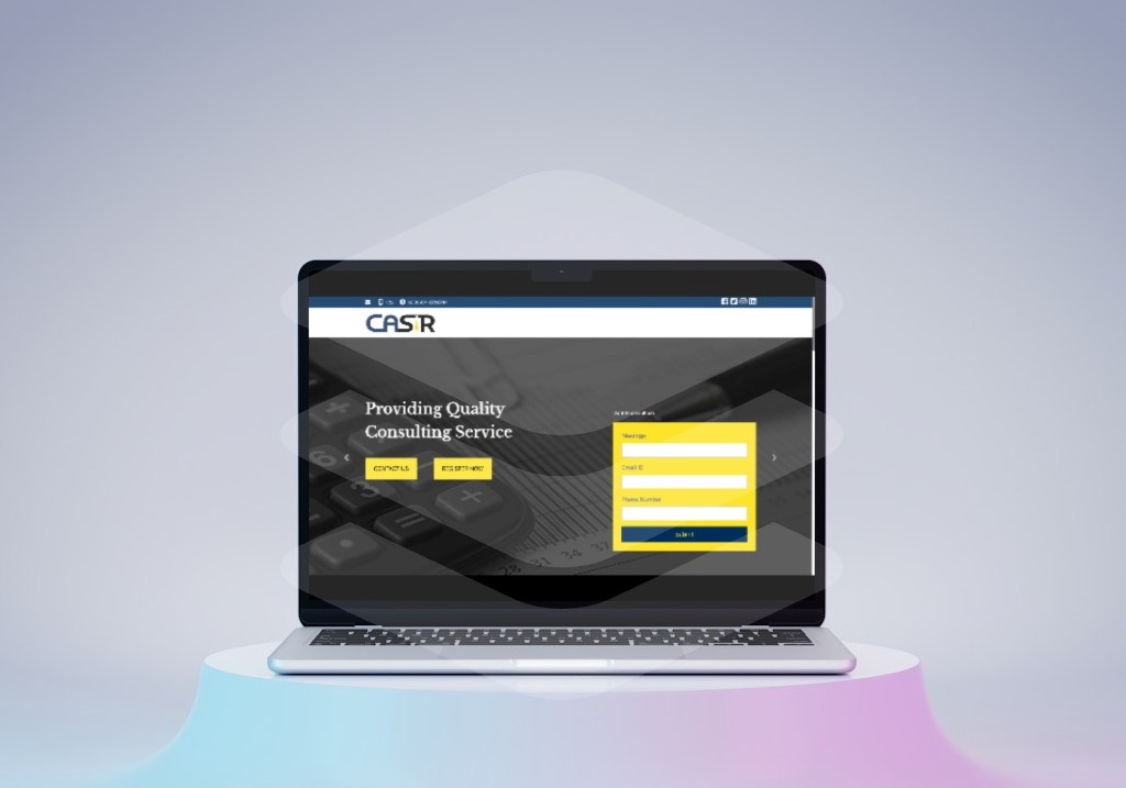 CASIR consulting site on a laptop